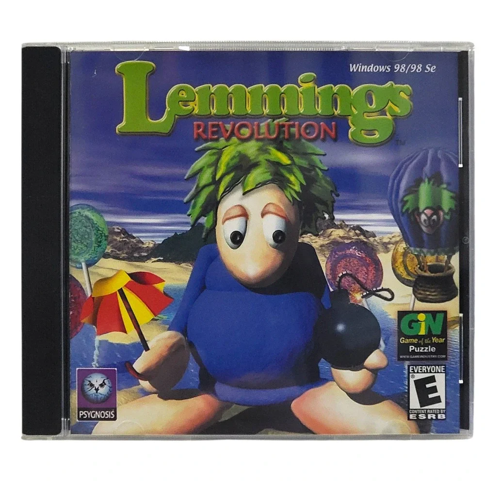 VTG‎ Lemmings Revolution PC Game 2001 CD-ROM Rated E Puzzle Strategy Psygnosis